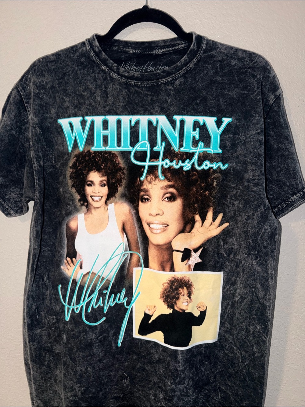 Gray Washed Whitney Houston Houston Short Sleeve Tee Women’s